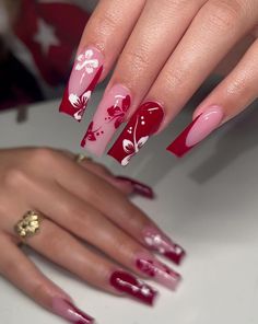 Velvet Nails, Red Acrylic Nails, Work Nails, Simple Acrylic Nails, Glow Nails