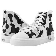 Modern Western Style, Black And White Cow Print, White Cow Print, Black And White Cow, Fashion Teenage Girls, Pattern Shoes, Black Cow, Spots Pattern, White Cow