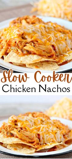 this slow cooker chicken nachos recipe is so good and easy to make