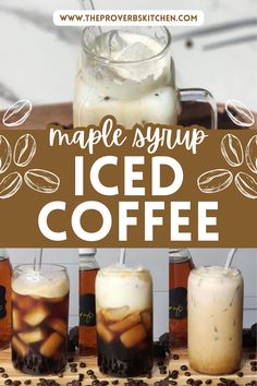 A delicious cup of Maple Iced Coffee, highlighting its creamy texture and sweet maple syrup, ideal for a refreshing beverage. Best Homemade Coffee, Seasonal Coffee Drinks, Homemade Iced Coffee Recipe, Maple Latte Recipe, Sourdough Pancakes Recipe, Iced Latte Recipe, Homemade Iced Coffee, Maple Coffee, Maple Syrup Recipes