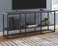 Yarlow 65 TV Stand W215-10 Console TV Stands By ashley - sofafair.com Large Tv Stand, 65 Tv Stand, Dark Wood Grain, Small Tv Stand, 60 Tv Stand, Large Tv Stands, Black Tv Stand, Transitional Contemporary, Bookcase Design