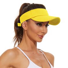 PRICES MAY VARY. Material: Visor hats for women are made of carefully selected cotton&polyester. Super soft, lightweight fabric. It is breathable, sweat - absorbing, sunproof, durable. Great for wear it for sports during summer, keep the sun out of your eyes and keep you head cool Useful Design: The back of unisex sports visor with adjustable design to allow for visor fits perfectily. Hollow top design which you can wear your hair up in a ponytail to stay cool. This Outdoor Cap is packable and f Visors For Women, Summer Visor, Patriotic Hats, Womens Visor, Sun Visor Hat, Outdoor Cap, Cap Hats, Visor Cap, Visor Hat