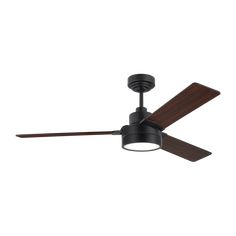 Generation Lighting  Fans Jovie 52 Ceiling Fan in Midnight Black 3JVR52MBKD Wall Sconces Kitchen, Interior Design Vision Board, Sconces Kitchen, Christmas Interior Design, Mirror Ceiling, Enclosed Patio, Shower Bases, Soft Modern, Generation Lighting