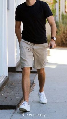 Casual Mens Outfits, Mens Summer Wardrobe, Mens Shorts Outfits, Mens Summer Outfits, Outfit For Men, Smart Casual Men