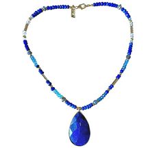 Yaron Morhaim Lapis Lazuli Necklace - Rococo Jewellery Lapis Pendant, Lapis Lazuli Necklace, Bohemian Colors, Elegant Pendant, Bohemian Look, Contemporary Jewellery, London Blue Topaz, Topaz Gemstone, London Blue