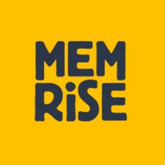 the words mem rise against a yellow background