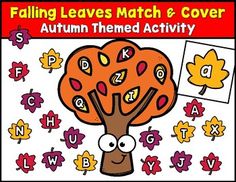 fall leaves match and cover an autumn themed activity