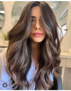 Light Brown Balayage For Fair Skin, Sandy Blonde On Dark Hair, Black Hair Beige Highlights, Highlights On Lighter Brown Hair, Long Blonde Balayage Hair Dark Roots, Brunette Hair Grey Highlights, Malaika Arora Hair Color, Balayage For Dark Brown Hair Fair Skin, Level 7 Hair Balayage