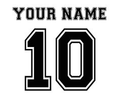 a black and white photo with the number 10 in it's center, which reads your name