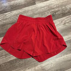 New!! Never Worn But No Tags Woman’s Size 4 Red 5 Inch Shorts Red Gym Shorts With Built-in Shorts, Red Activewear With Built-in Shorts, Red Athletic Shorts With Built-in Shorts, Red Athleisure Activewear With Built-in Shorts, Red Gym Bottoms With Built-in Shorts, Red Yoga Activewear Shorts, Red Activewear With Elastic Waistband For Workout, Red Stretch Running Shorts, Red Athleisure Bottoms With Short Legs