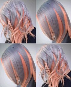 Aesthetic Pasta, Best Ombre Hair, Hair Aesthetic, Super Hair, Hair Color Pink, Trendy Hair Color, Ombre Hair Color, Hair Dye Colors, Orange Hair