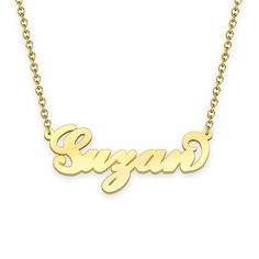 Suzan name necklace Gold Custom Necklace, Personalized Gifts For Her 
								Add something extra special to your jewelry box with Name Necklace Official engravable necklaces.
								The Suzan's 14k gold name necklace is best gifts for Suzan. Name Necklace Official provides affordable engravable jewelry that won't 
								break the bank. In addition, these pieces make for very thoughtful and appreciated gifts for friends and family. 
								And whether valentine's day gifts, mother's day gifts, christmas gifts, wedding gifts, graduation gifts, birthday gifts,
								 NAME NECKLACE are all the best gift choice store. Nameplate Necklace For Anniversary, Gold Custom Name Necklace For Anniversary, Nameplate Necklace For Anniversary Gift, Custom Name Gold Necklace For Anniversary, Personalized Yellow Gold Name Necklace For Anniversary, Anniversary Gift Nameplate Necklace, Yellow Gold Name Necklace For Anniversary, Yellow Gold Name Necklace For Anniversary Gift, Gold Necklaces With Custom Text For Birthday