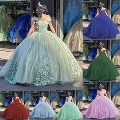 the dresses are all different colors and sizes, but there is no image to describe