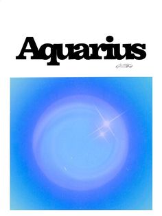 the front cover of aquarius magazine, featuring an image of a blue circle with stars