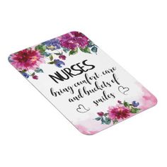 a pink flowered coaster with the words nurses