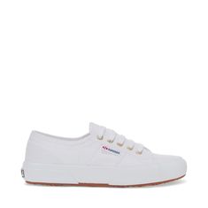 2750 Cotu Classic Sneakers - White Pale Gold – Superga US Classic High-top Sneakers With Vulcanized Sole, Classic High-top Sneakers With Laces, Classic White Sole Sneakers With Laces, Classic Sneakers With Vulcanized White Sole, Classic Sneakers With Gum Sole For Spring, Classic High-top Sneakers With Rubber Sole, Classic Low-top Canvas Shoes With Rubber Sole, Classic High-top Canvas Shoes For Spring, Classic Sneakers With Laces For Spring