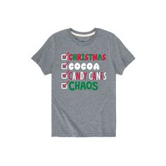 Add some fun to his wardrobe with this boys' Christmas Checklist Graphic Tee. Add some fun to his wardrobe with this boys' Christmas Checklist Graphic Tee. Crewneck Short sleevesFABRIC & CARE Cotton, polyester Imported Machine wash Size: Large. Color: Med Grey. Gender: male. Age Group: kids. Material: Cotton Blend. Christmas Checklist, Grey Christmas, Show Ideas, Craft Show Ideas, Boys Christmas, Craft Show, Grocery Store, Fabric Care, Some Fun