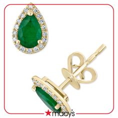 in stock Fine Jewellery Earrings, Halo, Jewelry Watches, Emerald, Fine Jewelry, Jewelry Earrings, Wax, Stud Earrings, Gemstones