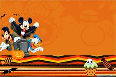 an image of mickey mouse halloween background