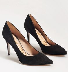 Black Pointed Toe Heels, White Strappy Heels, Black And White Heels, Sam Edelman Heels, Sparkly Heels, Black Suede Pumps, Comfortable Heels, Pointed Toe Heels, Suede Pumps