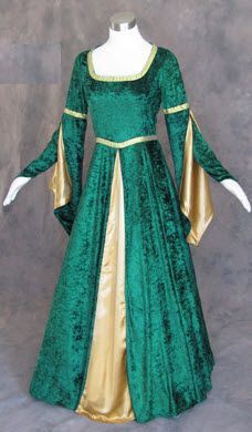 Medieval Dress Princess, Elven Wedding Dress, Century Dress, Costumes For Sale, Costume Intero, Gothic Dress