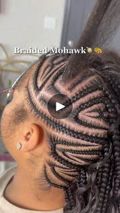 Hair Tricks, 4 Braids, Braid Inspiration, Mohawk Braid, Stitch Braids, Fulani Braids, Braid Designs, Braided Hairstyles For Wedding, Goddess Braids