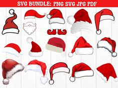 santa claus hat svg bundle