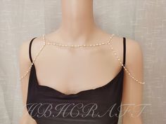 The neck circumference of the necklace is about 85 cm.  Color:  gold, silver, rose gold ,champagne gold Material: high-grade glass imitation pearl, imitation crystal All handmade, feel the temperature of handmade, fall in love with the beauty of handmade Delicate Silver Body Chain For Party, Party Body Chain With Pearl Detail, Elegant Beaded Pearl Body Jewelry, Gold Pearl Body Chain, Party Pearl Drop Backdrop Necklace, Gold Pearl Body Chain For Wedding, Elegant Pearl Chain Backdrop Necklace For Evening, Elegant Evening Backdrop Necklace With Pearl Chain, Pearl White Party Backdrop Necklace