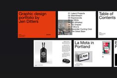 an assortment of brochures and flyers for graphic design by jean diteres