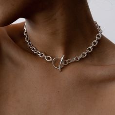 LUNE NECKLACE Toggle Necklace, Inner World, Silver Choker, Choker Style, Jewelry Inspo, Style Statement, Necklace Silver, Timeless Beauty, Silver Necklaces