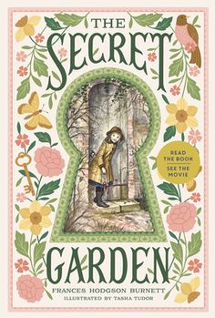 the secret garden book cover with an image of a person standing in a keyhole