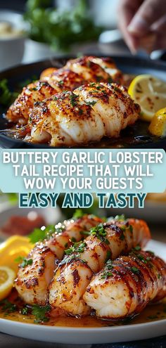 Treat your taste buds to a delectable Garlic Butter Lobster Tail recipe that’s both satisfying and easy to prepare. This dish features juicy lobster tails drizzled in a rich, buttery garlic sauce that is simply irresistible. Ideal for celebrations or an elegant dinner at home, the combination of flavors and textures will leave your guests raving. Learn how to cook lobster like a pro and create a stunning presentation that will have everyone reaching for seconds. Grilled Lobster Tails How To Cook, How To Season Lobster Tail, Butter Lobster Tail Recipe, How To Cook Lobster Tails In Air Fryer, How Do You Cook Lobster Tail, Prepare Lobster Tail, Baked Lobster Tails Oven, How To Cook Frozen Lobster, Oven Lobster Tail