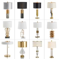 the different types of lamps are shown here