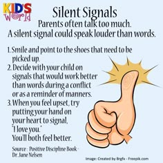 a poster with the words silent signals on it