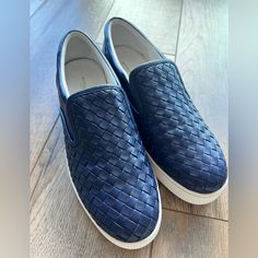 Women’s Leather Bottega Veneta Loafers Navy Blue Size 40 Brand New! Never Worn! I Have Box And Dust Bags And Papers! Navy Blue Luxury Blue Leather Shoes With Textured Sole, Modern Blue Loafers With Textured Sole, Blue Elegant Leather Slip-ons, Elegant Blue Leather Slip-ons, Blue Leather Low-top Loafers, Blue Low-top Leather Slip-ons, Blue Low-top Leather Loafers, Blue Leather Slip-on Loafers, Elegant Blue Low-top Sneakers