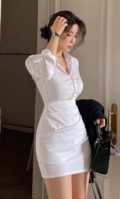 Everyday Fashion Outfits, Funny Text, Gowns Of Elegance, Long Shirt Dress, Dress Shirts For Women, Looks Chic, Casual Style Outfits, Look Fashion, Classy Outfits