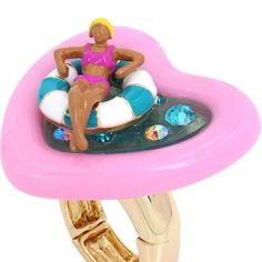 From Betsey Johnson, The Pool Party Cocktail Rhinestone Stretch Statement Ring Feature: Stretch Ring Metal/Glass/Plastic Slip On Approx. 1.4" Ring Face Length,1.4" Ring Face Diameter, 7mm Ring Band Width Pool Party Cocktails, Betsey Johnson Clothes, Stretch Ring, Betsey Johnson Dresses, Betsey Johnson Jewelry, Blue Jewelry, Ring Metal, Pink Ring, Fit N Flare Dress