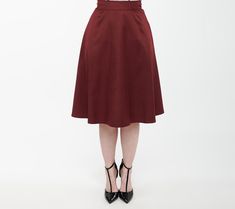 Step into a slice of vintage heaven with the Unique Vintage Retro Style High-Waisted Vivien Swing Skirt. A piece that transports you back to the fabulous 1950s, this skirt sits gracefully above the waist, creating a flattering silhouette that pairs perfectly with your favorite tops. Functional side pockets add practicality, while the thick banding and back zipper with metal double hook closure ensure a secure and stylish fit. From Unique Vintage. Unique Vintage, Retro Style, Dress Skirt, Retro Fashion, Retro Vintage, Fashion Dresses, High Waisted, Zipper, Skirt