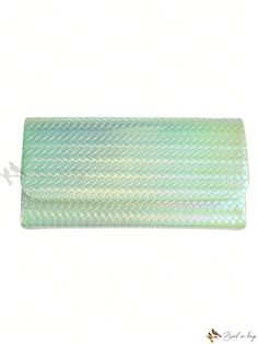 Bird in Bag - Exquisite Green Weaved Leather Evening Bag Adorned with Sparkling Diamonds for Women - Elegant Clasp Party Bag with Single Chain Crossbody for Dinner Party, Wedding, Evening Events - Limited Edition Chic Party Clutch Wallet, Green Rectangular Wallet For Formal Occasion, Green Rectangular Wallet For Formal Use, Elegant Green Wallet For Formal Occasions, Green Elegant Formal Wallets, Formal Green Rectangular Wallet, Elegant Green Formal Wallet, Green Clutch Wallets For Formal Occasions, Elegant Green Pouch Wallet