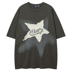 Retro Star Patch Oversized Hip Hop Graphic Tee  Material: Cotton  Size: S, M, L, XL, 2XL Color: Black, White  Season: Spring, Autumn, Winter   Occasion: Leisure, Outdoor, Daily, Vacation Retro Stars, Men Fashion Casual, Style Couple, Tees Design, Geometric Sleeve, Style Gothic, Dance Pants, Fall Outfits Men, Aesthetic Shirts