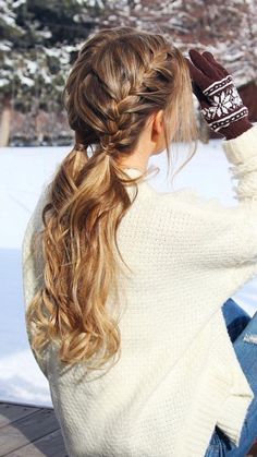 Hairdo Ideas, Double Braids, School Hair, Side Bangs, Spring Hairstyles, Long Hairstyles, Everyday Hairstyles