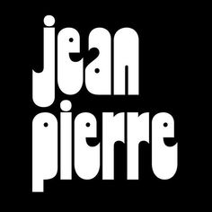 the words jean piere are in white on a black background, and there is no image here to provide a caption for