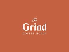 the grind coffee house logo on an orange background