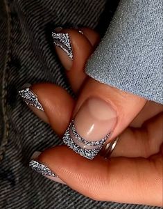 Glittery Nails, Sassy Nails, Smink Inspiration, Nail Designs Glitter, Dipped Nails, Chic Nails, Dope Nails, Short Acrylic Nails