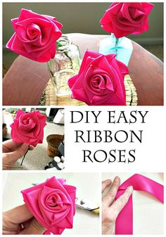 how to make paper flowers with ribbon