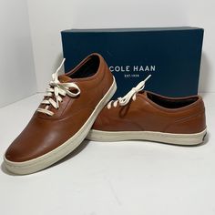 Cole Haan Nantucket Deck Slip-On Sneaker British Tan Style C27989 Mens Size 7.5. In Brand New Condition Never Used In Original Box. Will Ship The Following Business Day. Cole Haan Sneakers, Leather Sneakers Men, Wingtip Oxford Shoes, Oxford Sneakers, Wingtip Oxford, White Leather Sneakers, Cole Haan Men, Leather Lace Up Boots, Mesh Shoes