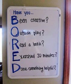 a white board with blue writing on it that says do you have you creative?