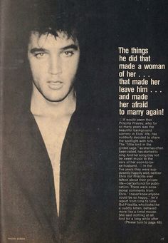 an article in the magazine about elvis presley