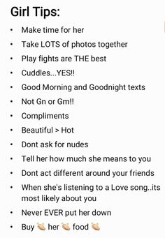 How To Treat Your Girlfriend Tips, How To Tell Your Boyfriend Hes Perfect, Good Bets To Make With Your Boyfriend, Things I Want To Do With My Girlfriend, How To Love Your Girlfriend, Stuff To Make Your Girlfriend, How To Be A Good Girlfriend Tips Dating, How To Find A Girlfriend, Girlfriend And Boyfriend Goals Text