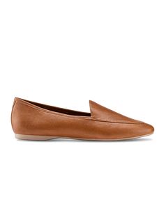 Luxurious and lightweight, our Vesper is a beautiful round-toe loafer that is as comfortable lounging around the house as she is visiting the farmers market. Even though this uniquely relaxed loafer isn’t stiff, it has a flexible toe and heel reinforcement so that you feel supported with every step. Timeless loafer sil Brown Leather Loafers, Brown Loafers, Songs To Sing, Sandals For Sale, Outdoor Wear, Leather Flats, Nappa Leather, Sneaker Shopping, Hazelnut